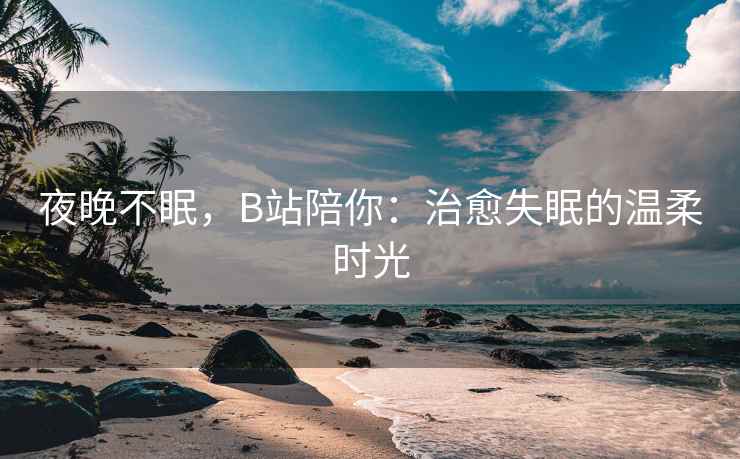 夜晚不眠，B站陪你：治愈失眠的温柔时光